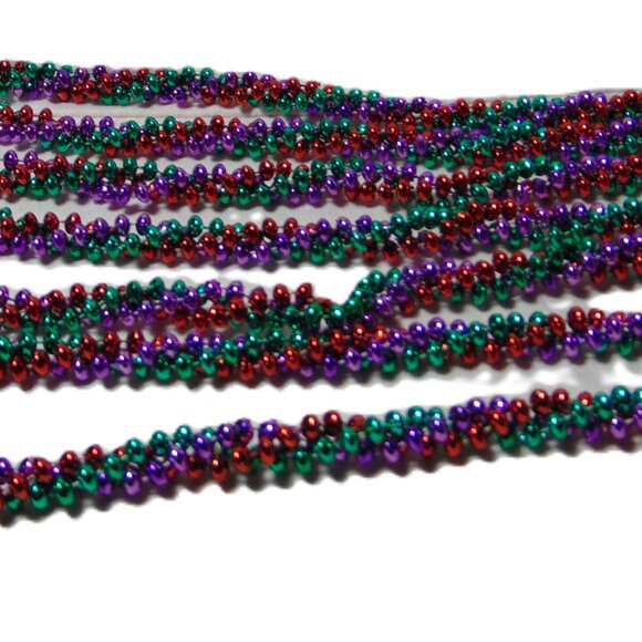Multicolor (Red, Green, Purple) & Twisted Garland, 2 strands, 9 feet each - Picture 3 of 3